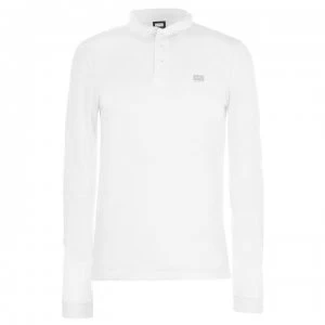 Image of 883 Police Mallbec Long Sleeve Polo Shirt - White