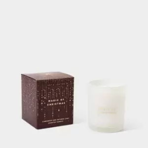 Image of Burgundy Festive Candle Magic Of Christmas Cinnamon And Nutmeg Chai KLC280