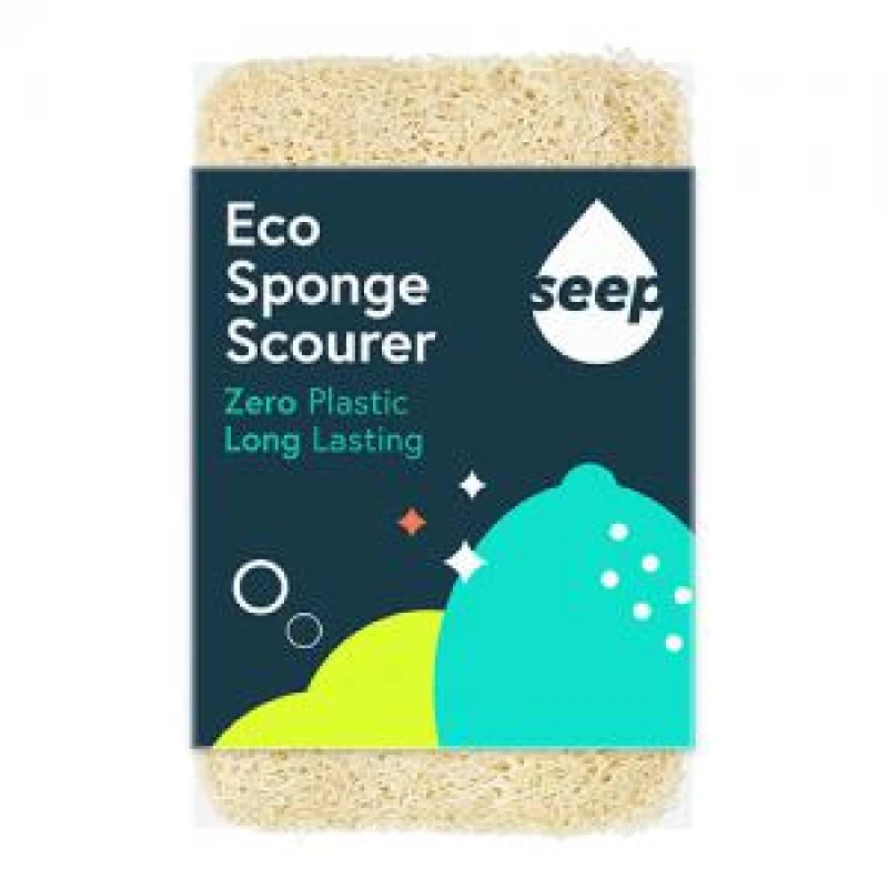 Image of Seep Single Compostable Sponge with Loofah Scourer
