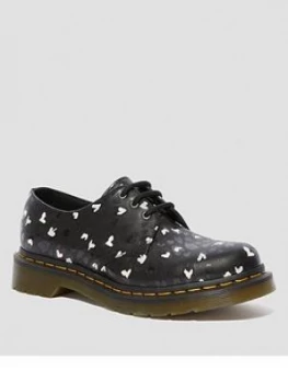 Image of Dr Martens 1461 Hearts 3 Eye Flat Shoe