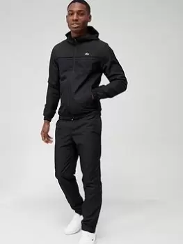 Image of Lacoste Zip Thru Tracksuit Set, Black, Size 3XL, Men