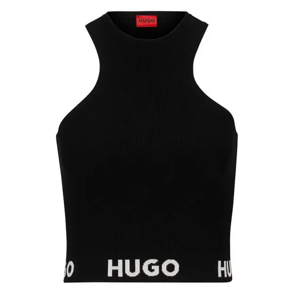 Image of HUGO Sorrelta Knit Tank Top - Black 10