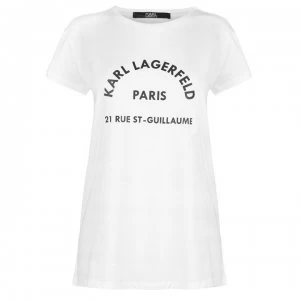 Image of Karl Lagerfeld Address Tee - White