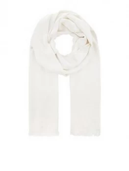 Image of Accessorize Plain Woven Scarf - Ivory
