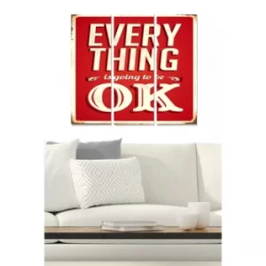 Image of MDF114879688 Multicolor Decorative MDF Painting (3 Pieces)