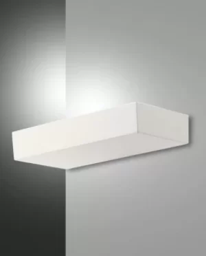 Image of Emma LED Wall Uplight White Glass