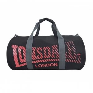 Image of Lonsdale Barrel Bag - Black/Red
