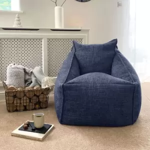 Image of rucomfy Fabric Bean Bag Chair - Marine Blue