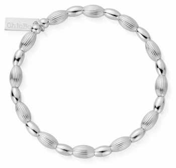 Image of ChloBo Sterling Silver 'Double Rice' Bracelet SBCOD Jewellery