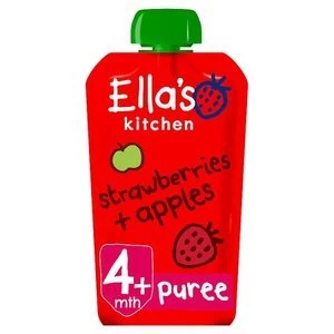 Image of Ella's Kitchen Organic Strawberries & Apples 4m+ 120g