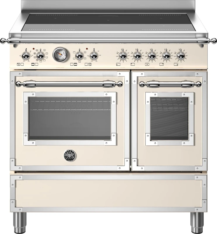 Image of Bertazzoni HER95I2EAVT 90cm Heritage Induction Range Cooker - IVORY HER95I2EAVT