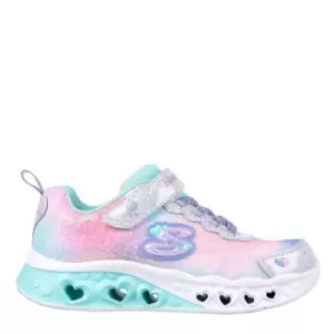 Image of Skechers Flutter Heart Child Girl Trainers - Purple