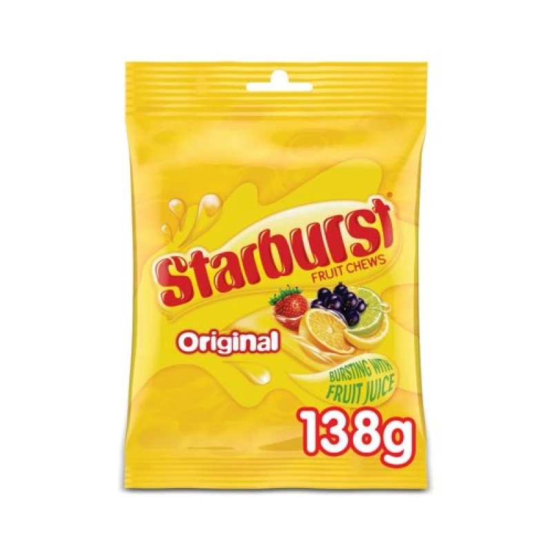 Image of Starburst Fruit Chews Original Sweets Bag 138g (12 Pack) 124830
