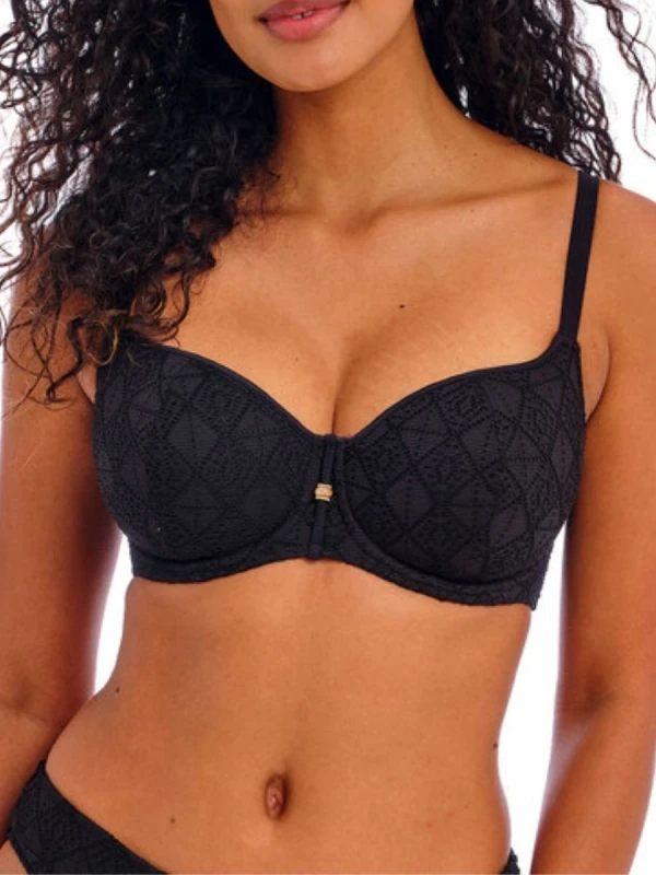 Image of Freya Nomad Nights Sweetheart Bikini Top Black