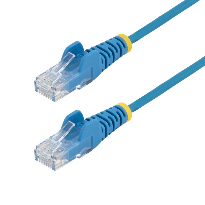 Image of StarTech.com 25cm Blue Slim CAT6 Ethernet Cable. Snagless. 100W PoE. U