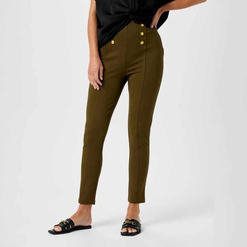 Image of Biba Biba Ponte Legging - Green Green 8 S