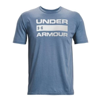 Image of Under Armour Team Wordmark Short Sleeve T Shirt Mens - Blue