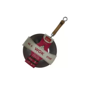 Image of School of Wok by Dexam 10.5"/27cm Uncoated Carbon Steel Wok