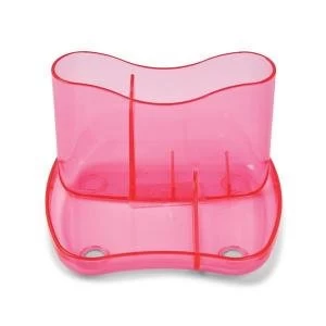 Image of Desk Organiser 4 Compartments 93mm High Ice Pink CP083TYIPK
