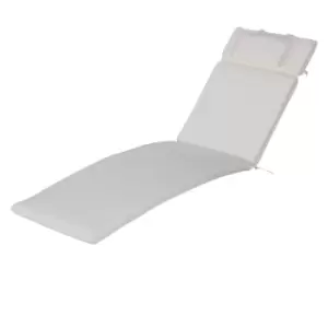 Image of Outsunny Sun Lounger Cushion - White