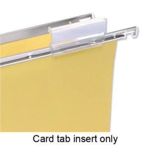 Image of Elba Verticfile Card Inserts for Tabs of Vertical Suspension File White 1 x Pack of 50 Card Inserts