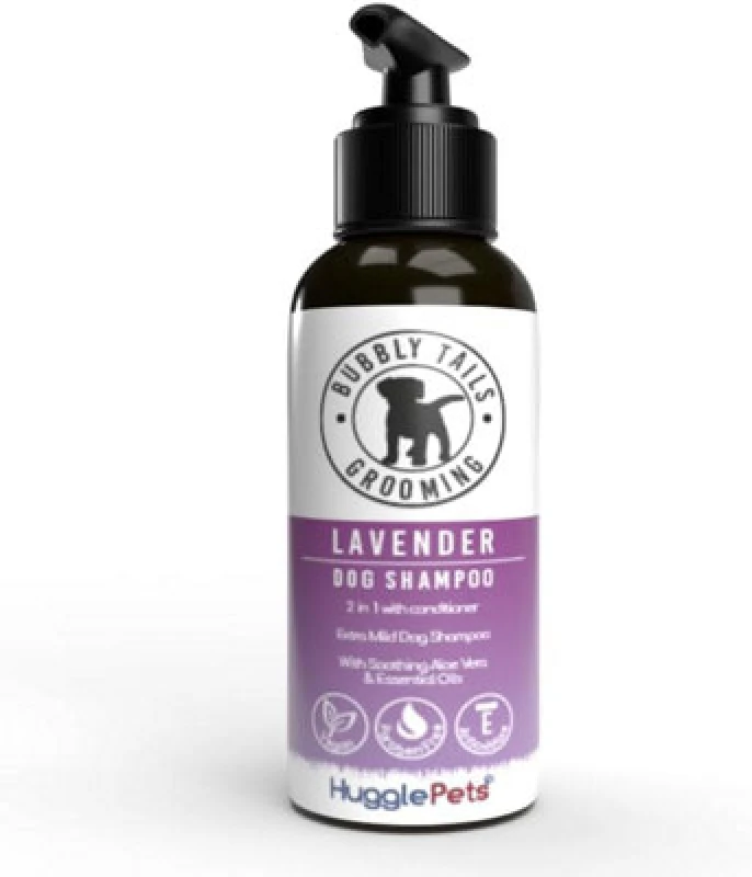 Image of HugglePets Bubbly Tails Lavender 2 in 1 Shampoo & Conditioner for Dogs 500ml Clear