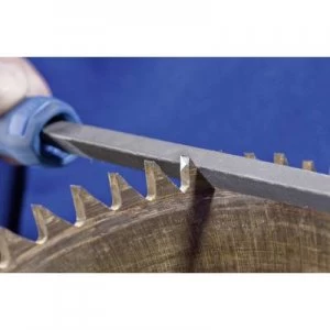 Image of PFERD 11275127 Saw file narrow triangular 125mm cut 2 incl. file handle 125mm