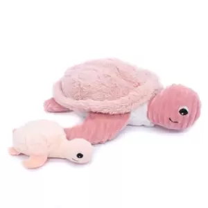 Image of Les Deglingos Sauvenou The Turtle Mum And Baby - Pink