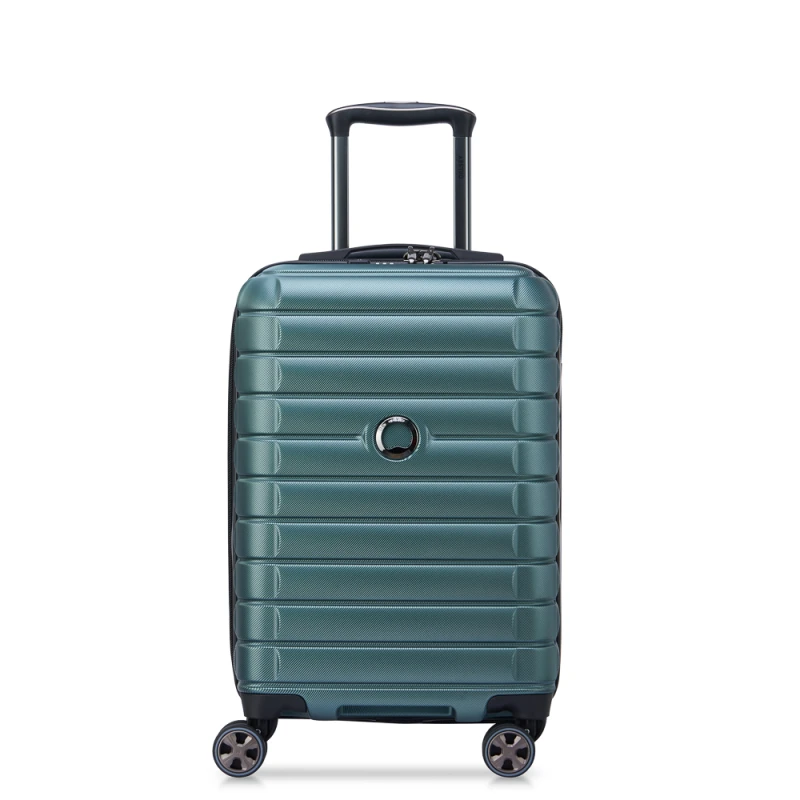 Image of Delsey 55cm 4 Wheel Expandable Carry On Suitcase - Shadow 55cm 4 Wheel Expandable Carry On Suitcase - Shadow - 55(h) x35(w) x 25(d) cm - Green Twill -