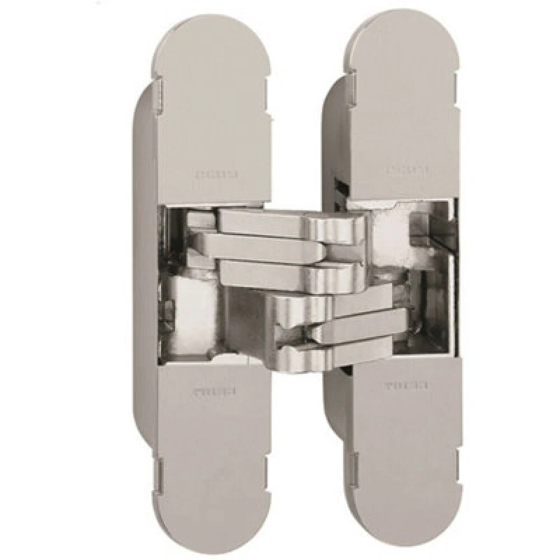 Image of Loops 100 x 22mm Adjustable Medium Duty Concealed Hinge Polished Nickel Internal Door Metallics