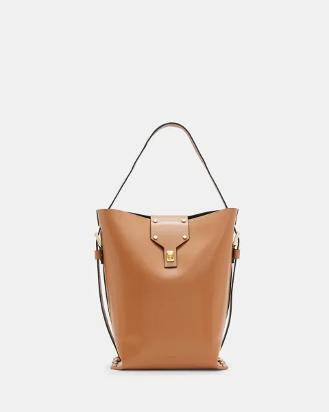 Image of AllSaints Miro Adjustable Leather Shoulder Bag