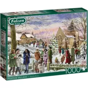 Image of Jumbo Falcon de luxe Festive Village 1000 Piece Jigsaw Puzzle