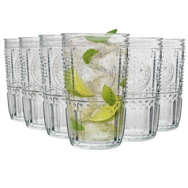 Image of Bormioli Rocco Romantic Highball Glasses - 475ml - Pack of 6 Clear
