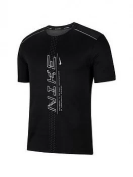 Image of Nike Dry Miler T-Shirt - Black/Grey