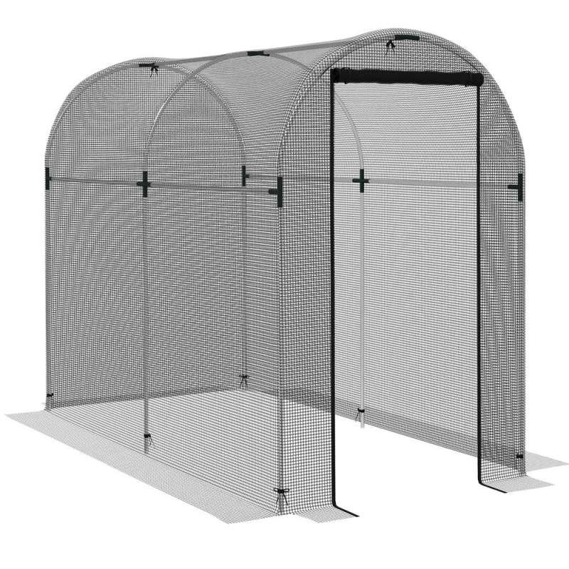 Image of Outsunny Fruit/Plant Protection Tent w/ Door - Black 84H-025V01BK