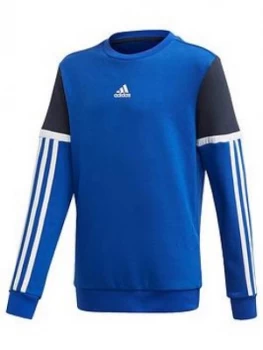 Image of Adidas Boys Bold Crew Sweat Top - Blue