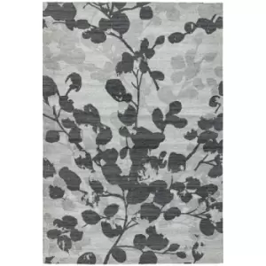 Image of Asiatic Carpets Shade JACQUARD Rug Leaf Grey - 200 x 290cm