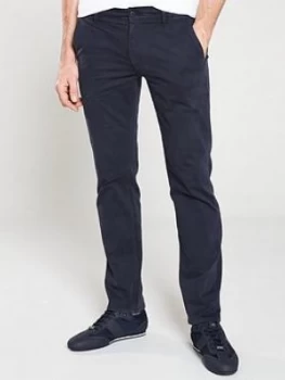 Image of Hugo Boss Slim Fit Chino Trousers Navy Size 36 Men