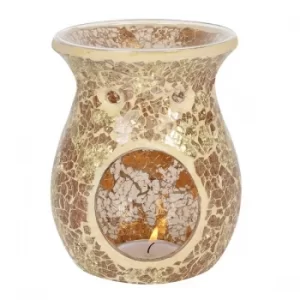 Image of Large Gold Crackle Oil Burner