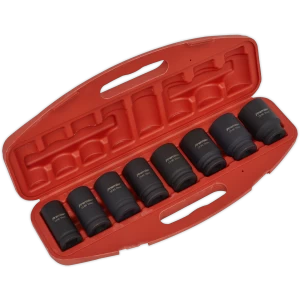 Image of Sealey 8 Piece 3/4" Drive Deep Impact Socket Set Metric 3/4"