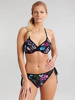 Image of Panache Jolee Side Tie Bikini Bottoms - Multi, Floral Multi, Size 20, Women