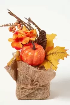 Image of Orange Autumn Deocration with Pumpkins