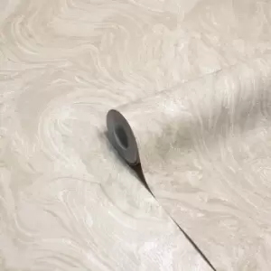 Image of Paoletti Luxe Marble Champagne Gold Embossed Metallic Vinyl Wallpaper