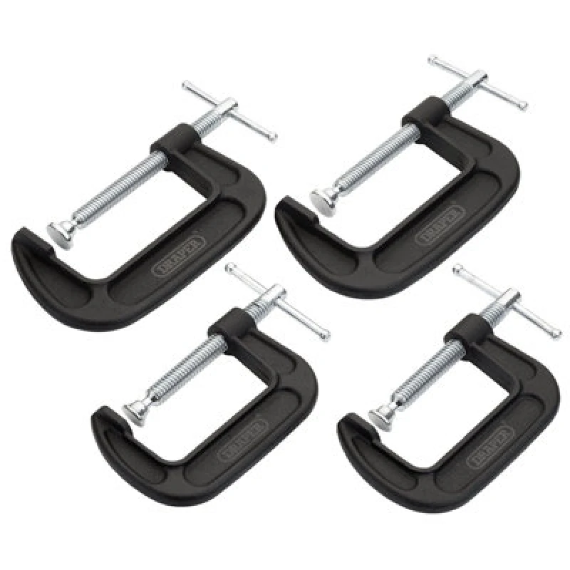 Image of Draper 4 Piece Heavy Duty G-Clamp Set GCLS4
