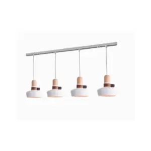Image of Radnevo Ceiling Pendant Bar Light 4x E27 Max 40W White