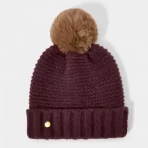 Image of Plum Chunky Knitted Hat KLS449