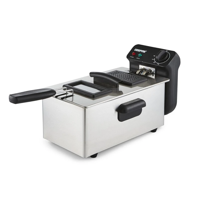 Image of Geepas GDF36011UK 3L Deep Fat Fryer - Stainless Steel, Silver GDF36011UK