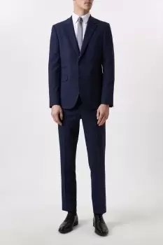 Image of Tailored Fit Navy Marl Suit Jacket