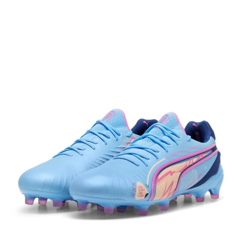 Image of Puma King Ultimate Launch Firm Ground Football Boots - Blue Blue 7