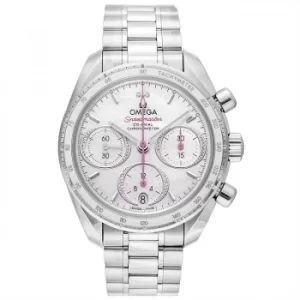 Image of Speedmaster 38mm Co-Axial Chronograph 38mm Automatic White Dial Diamonds Mens Watch